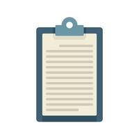 Conclusion clipboard icon flat isolated vector