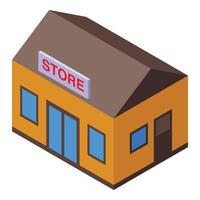 Store house icon isometric vector. Online retail vector