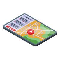 Store locator navigation icon isometric vector. Sale market vector