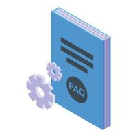 Faq book icon isometric vector. Call customer vector