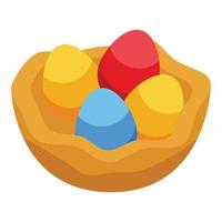 Easter egg pot icon isometric vector. April spring vector