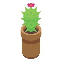 Cactus pot icon isometric vector. Desert grass vector