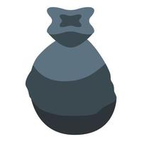 Garbage bag icon isometric vector. Trash bin vector