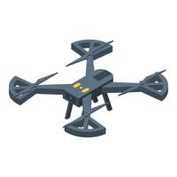 Camera drone icon isometric vector. Aerial video vector