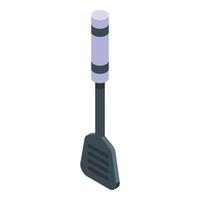 Grill bbq icon isometric vector. Spatula kitchen vector