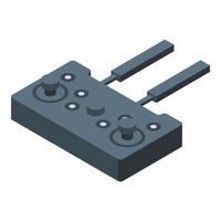 Wireless drone joystick icon isometric vector. Aerial video vector