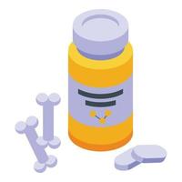 Calcium pills icon isometric vector. Medical treatment vector