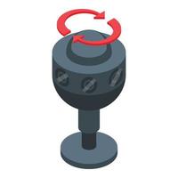Virtual tour device icon isometric vector. Online video vector