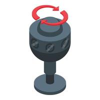 Virtual tour device icon isometric vector. Online video vector