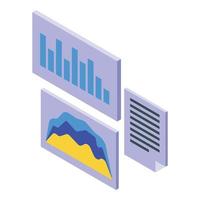 Risk management chart icon isometric vector. Business process vector