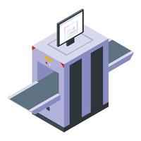 Computer xray scan icon isometric vector. Body chest vector