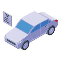 icono de codificación de coche vector isométrico. código de software