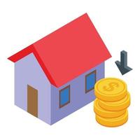 House risk buy icon isometric vector. Control process vector