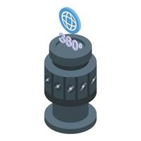 Virtual tour icon isometric vector. Online video vector