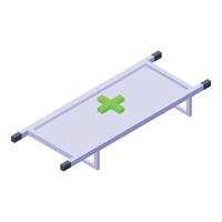 Medical stretcher icon isometric vector. Sport doctor vector