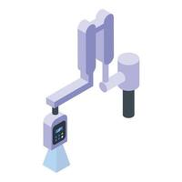 Mobile xray device icon isometric vector. Chest body vector