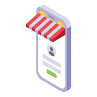 Online shop icon isometric vector. Order delivery vector