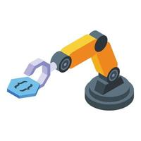 Robot hand icon isometric vector. Ux system vector