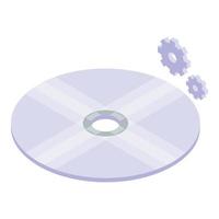 icono de cd de datos vector isométrico. almacenamiento de memoria