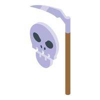 Death fear icon isometric vector. Panic attack vector