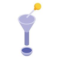 Lab research funnel icon isometric vector. Laboratory science vector