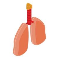 icono de pulmones sanos vector isométrico. paciente medico