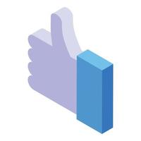 Vlogger thumb up icon isometric vector. Mic show vector