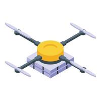 Drone delivery icon isometric vector. Online service vector