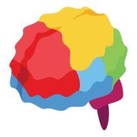 Brain memory icon isometric vector. Old disease vector