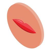 Lips articulation icon isometric vector. Mouth speech vector