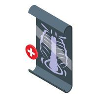 Lungs fluorography icon isometric vector. Medical roentgen vector