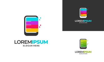 diseños de logotipos de tiendas de teléfonos, diseños de logotipos de tareas de teléfonos modernos icono vectorial vector