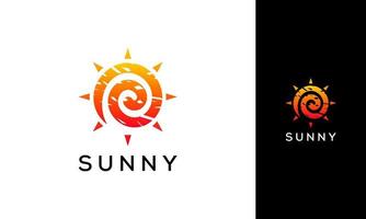 Abstract Sunny day Logo designs symbol, abstract sun vector logo template