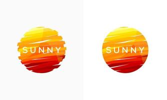 Abstract Sunny day Logo designs symbol, abstract sun vector logo template