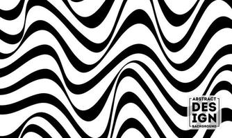 abstract background wave design black and white Vector illustration