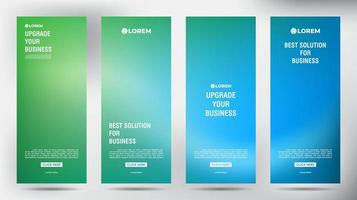 set of Blurred Turquoise roll up business brochure flyer banner design vertical template, cover presentation background, modern publication x-banner and flag-banner, Roll up banner stand template vector