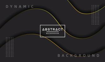 Geometric background. Fluid shapes composition with Black color, Dynamic textured background design in 3D style vector