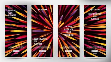 set of Modern Spark color roll up business brochure flyer banner design vertical template, cover presentation background, modern publication x-banner and flag-banner, Roll up banner stand vector