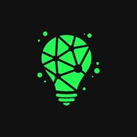 Modern Tech Bulb logo designs concept, Pixel Technology Bulb Idea logo template vector