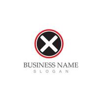 Letter x symbol abstract logo vector image