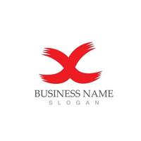 Letter x symbol abstract logo vector image