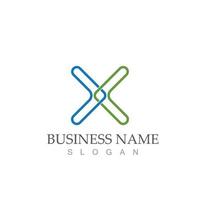 Letter x symbol abstract logo vector image