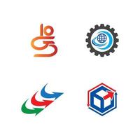 icono del logotipo de la empresa de logística vector