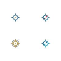 diseño de icono de ilustración de vector de logotipo de brújula