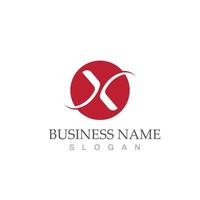 Letter x symbol abstract logo vector image