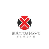 Letter x symbol abstract logo vector image