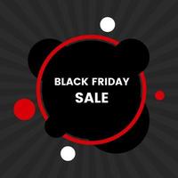 Black Friday sale banner on black background. Vector illustration.