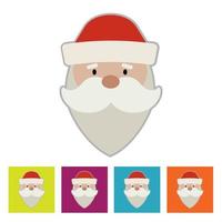 Santa Claus. New Year icon. Vector illustration