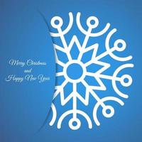 Christmas background with snowflake with shadow. Vector illustration.