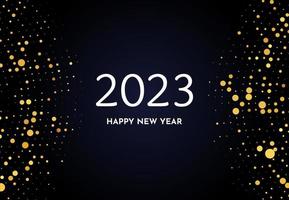 2023 Happy New Year of gold glitter pattern vector